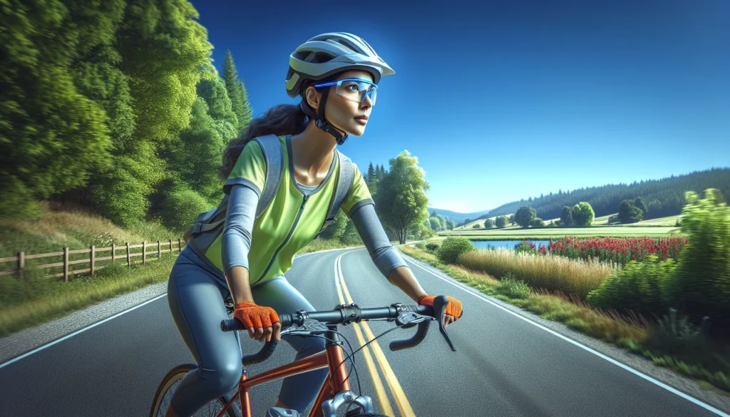 Woman on bicycle