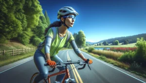 Woman on bicycle